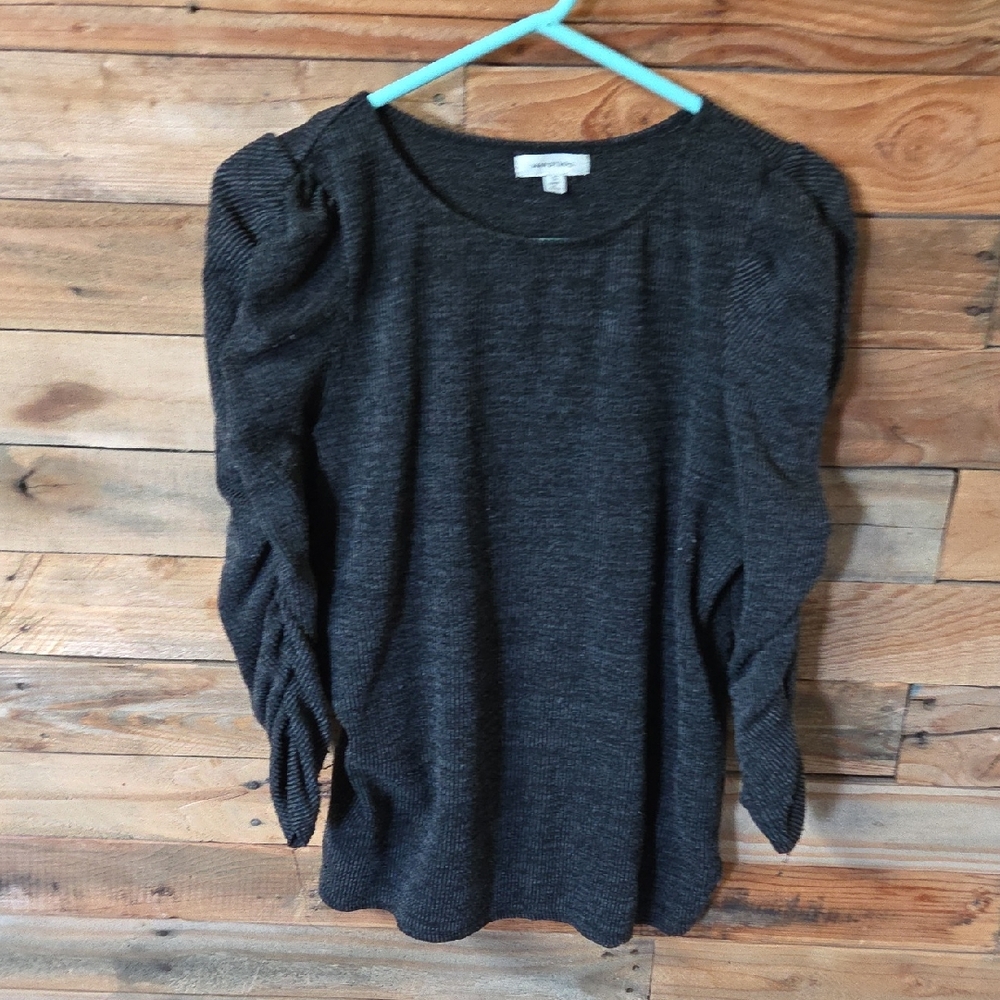 Max Studio Charcoal Long Sleeve Tee